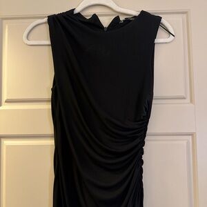 Zara Black Ruched Mini Dress